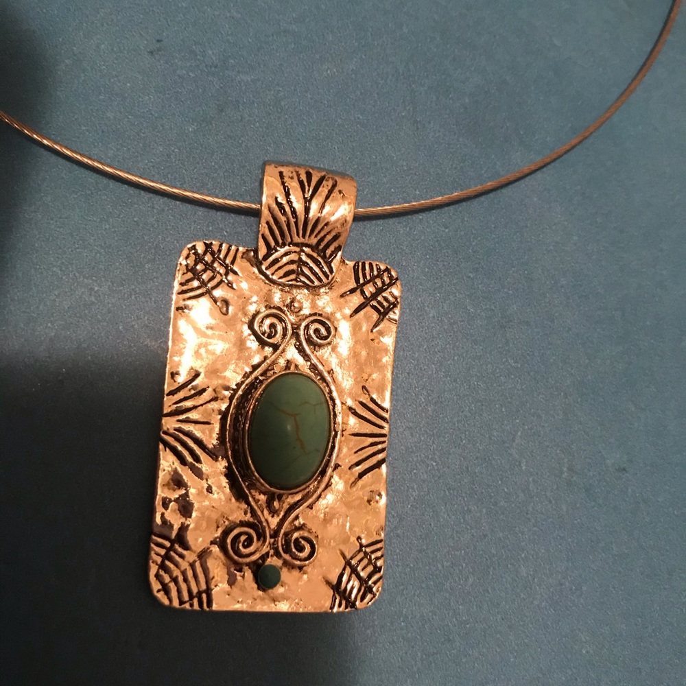 Faux silver, turquoise